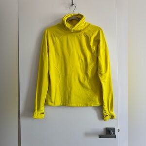 NWOT I-Five by Simons Yellow Funnel Neck Long Sleeve Sports Top | Size M